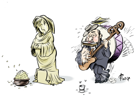 Straßenwahlkampf  Paolo Calleri
